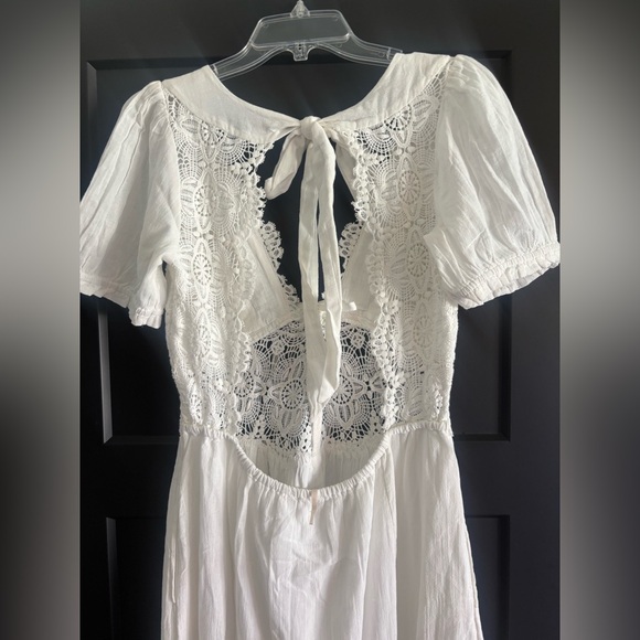Free People All You Need Is Lace Midi Dress White Ivory Maxi Sundress Boho NWT - Picture 9 of 12